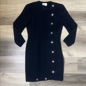 RAUL BLANCO Vintage Blazer Dress Black Size 6